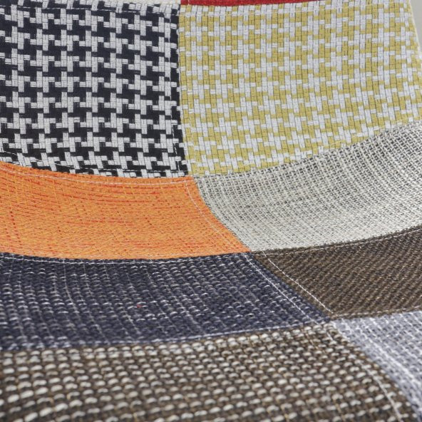 T.Concept Renkli Patchwork Sandalye Siyah Ayaklı - Resim 2