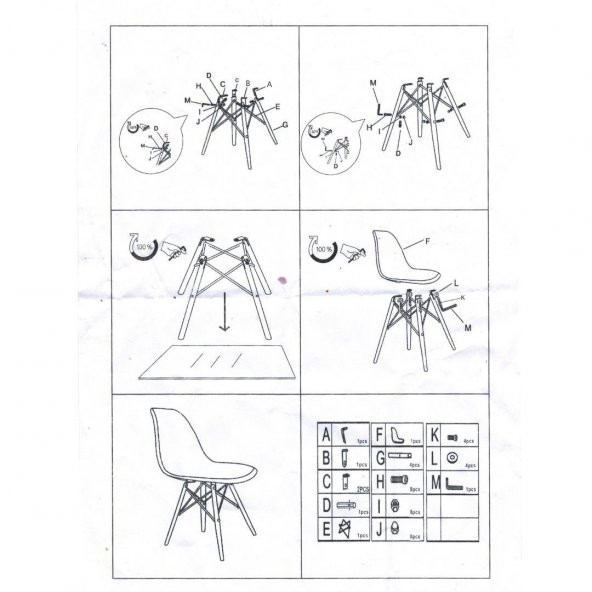 T.Concept Renkli Patchwork Sandalye Siyah Ayaklı - Resim 5