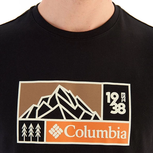 Columbia CSC Hike Icon Erkek Kisa Kollu T-Shirt Siyah CS0337-010 - 4