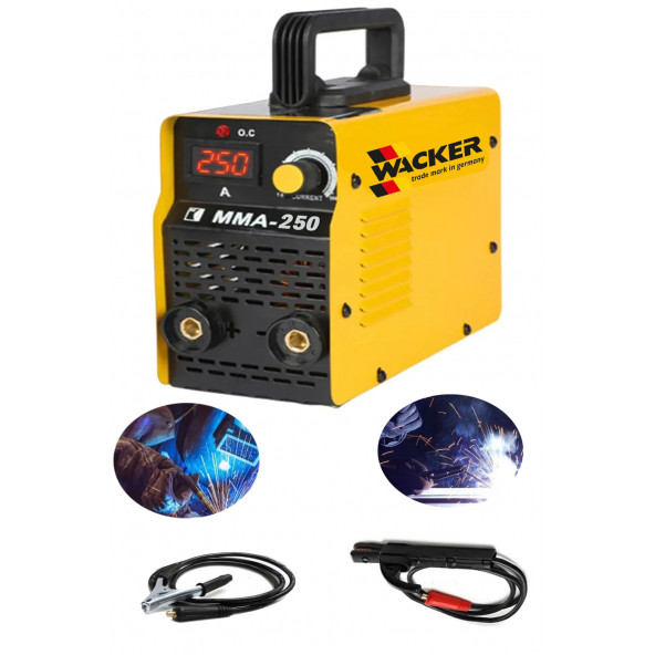 Wacker Pro Germany STEP WELD 250 Amper Dijital Invertör Kaynak Makinesi Çift Kartlı Isınmaz Motor