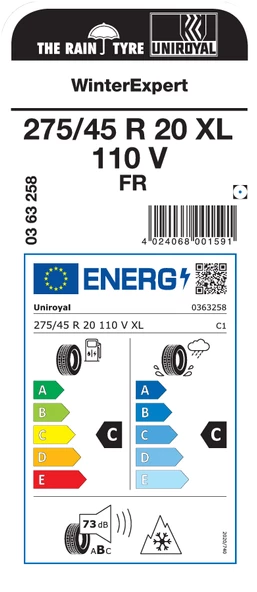 UNIROYAL 275/45R20 110V XL FR WİNTER EXPERT KIŞ LASTİĞİ ÜRETİM YILI:2023 - 3