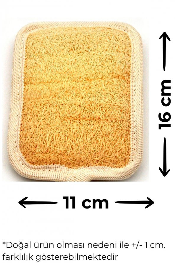 Doğal Kabak Lifi Banyo Hamam Vücud Kesesi İpli 11x16 cm. - 5