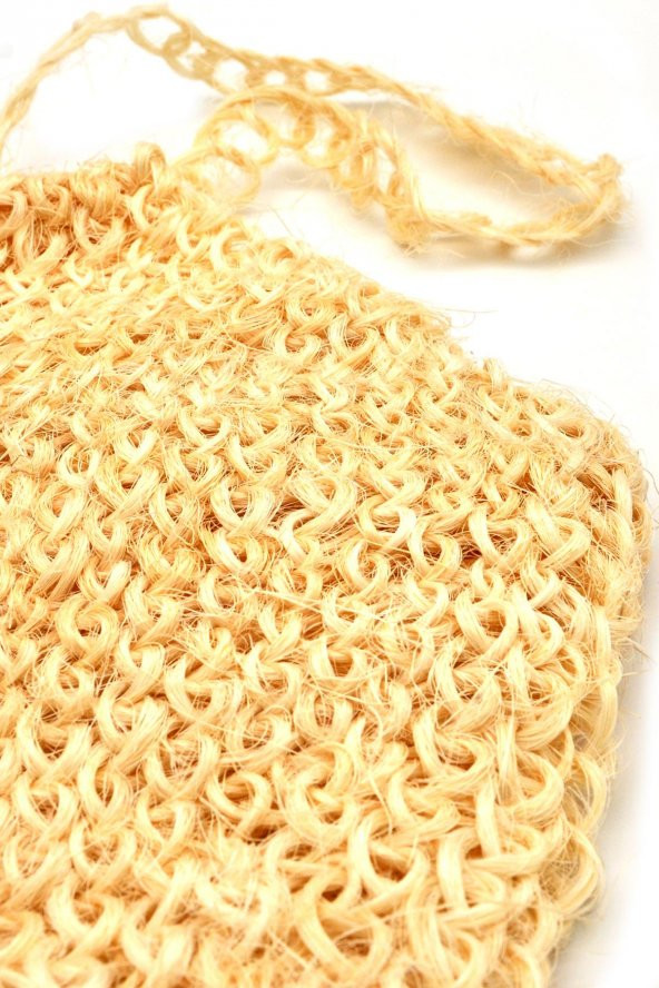 Doğal Örme Palmiye Lif Banyo Hamam Vücud Kesesi İpli 23x33 cm. - 2