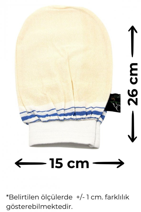 Lastikli Banyo Hamam Eldiven Kese 15x26 cm X 3 Adet - 4