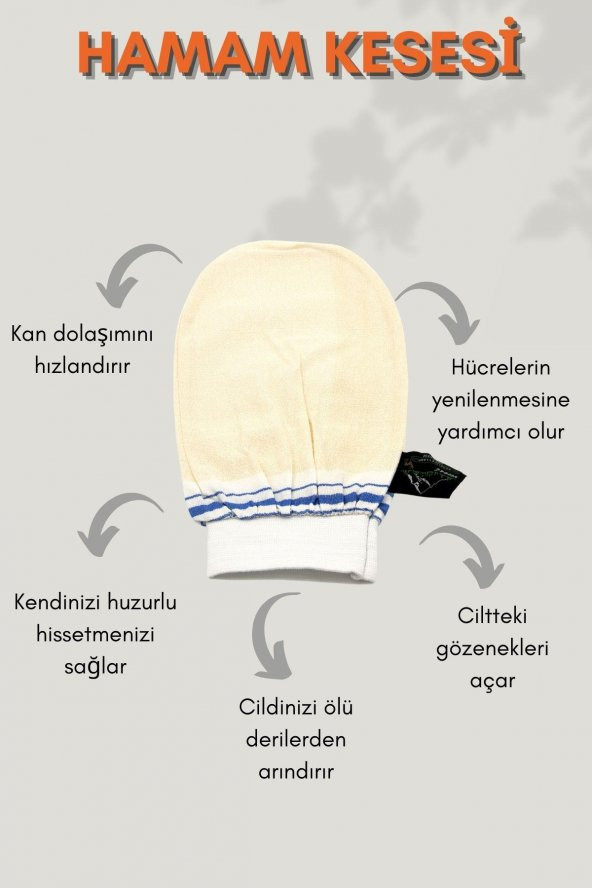 Lastikli Banyo Hamam Eldiven Kese 15x26 cm X 3 Adet - 5