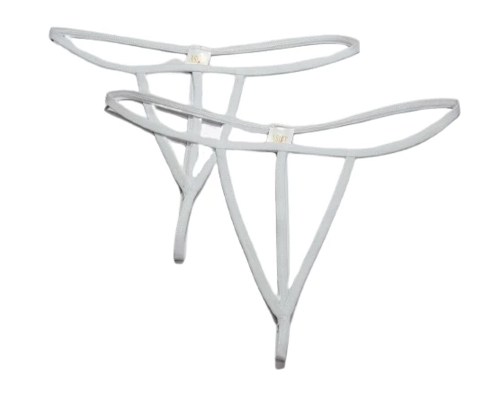 ASM1263 Kadın 2 Li Ekru Özel Bölgesi 3 Serit Tanga String