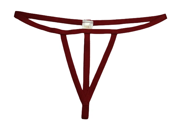 ASM1262 Kadın Kırmızı Özel Bölgesi 3 Serit Tanga String - 4