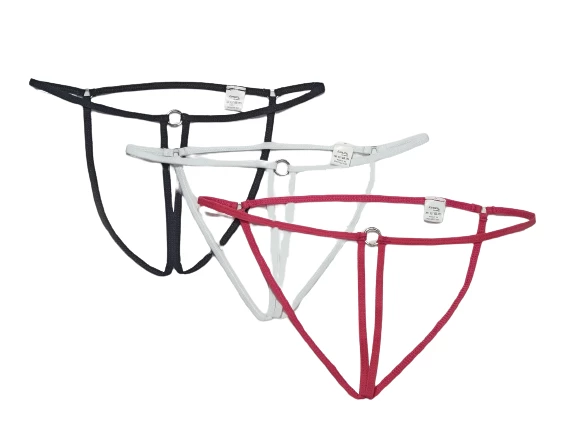 ASM1257 Kadın 3 Lü Renkli Özel Nokta VurguluTanga String