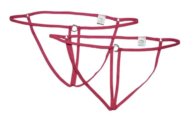 ASM1256 Kadın 2 Li Kırmızı Özel Nokta VurguluTanga String