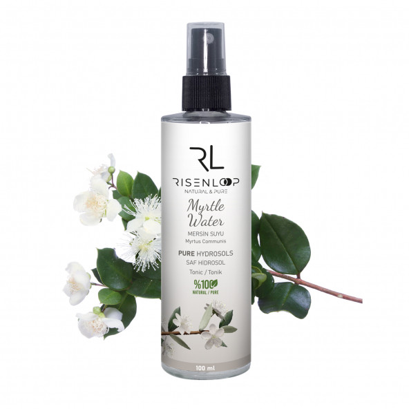 RisenLoop Mersin Suyu %100 Saf Doğal Hidrosol Tonik Cam Şişe Myrtus Communis 1.Distilasyon 100ml - 2
