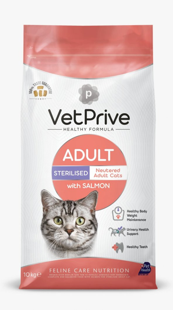 Vet Prive Somonlu Kısırlaştırılmış Kedi Maması 10 Kg