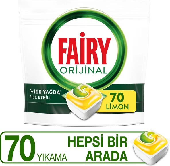 Fairy Hepsi Bir Arada Limon Bulaşık Makinesi Tableti 140lı