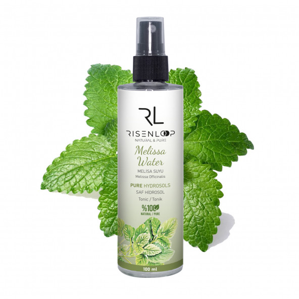 RisenLoop Melisa Suyu %100 Saf Doğal Hidrosol Tonik Cam Şişe Melissa Officinails 1.Distilasyon 100ml - 2