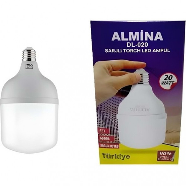 Almina Şarjlı LED Torch LED Ampül DL-030 30W Almina