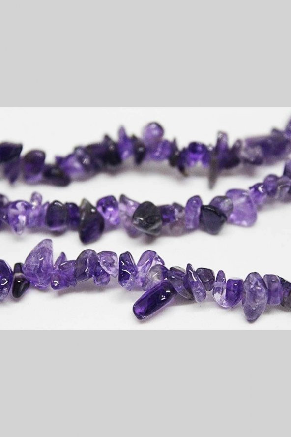 Ametist Koyu Renk Kırık Doğal Taş Dizisi - Resim 2