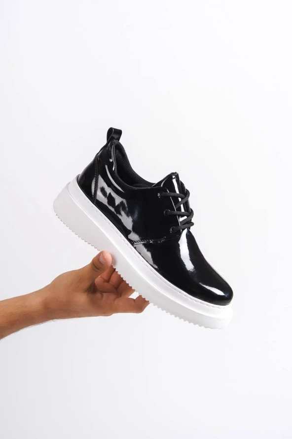 KB-X3 Siyah Rugan  Bağcıklı  Günlük Erkek  Ayakkabı - Resim 2