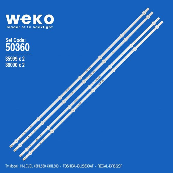 WKSET-5360 35999X2 36000X2 17DLB43VER1 4 ADET LED BAR (7+7LENS) - 1