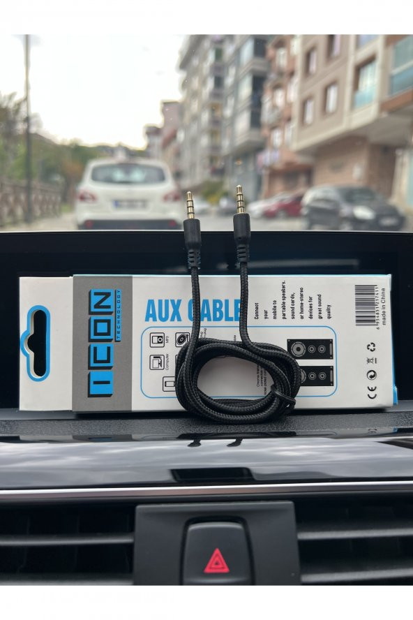 Aux To Aux 3.5mm Jack Girişli Müzik Ve Ses Aktarıcı Kablo Siyah - 2