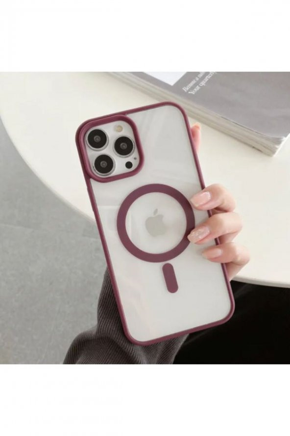 Iphone 13 Pro Magsafe Destekli Kablosuz Şarj Uyumlu Renkli Kılıf