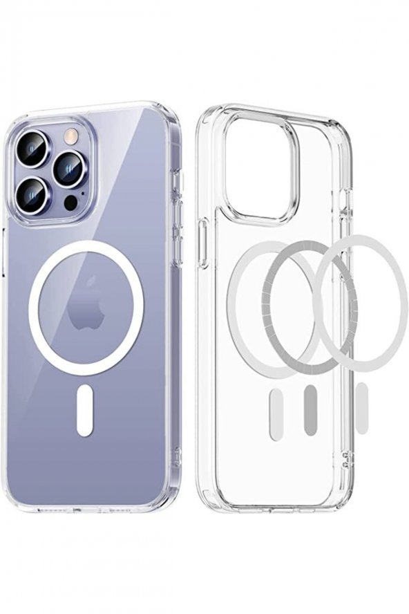 Iphone 12 Pro Max Uyumlu Mag Safe Özellikli Şeffaf Kılıf
