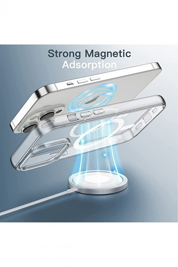 Iphone 12 Pro Max Uyumlu Mag Safe Özellikli Şeffaf Kılıf - 2