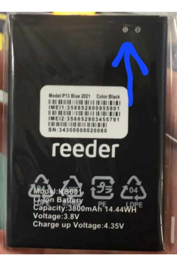 P13 Blue 2021 Batarya Model Hb001 3800 Mah