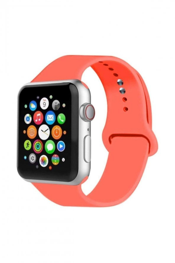 Apple Watch Kordon 2 3 Seri 42 Mm Ve Uyumlu Silikon Kordon Kayış