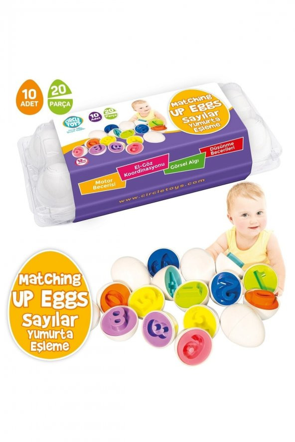 Sayılar Yumurta Eşleme 10’lu Matching Up Eggs