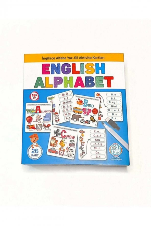 English Alphabet Ingilizce Alfabe Yaz-sil Aktivite Kartları