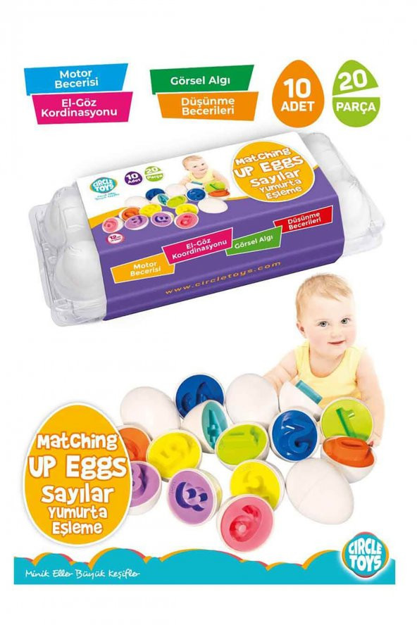 Sayılar Yumurta Eşleme 10’lu Matching Up Eggs