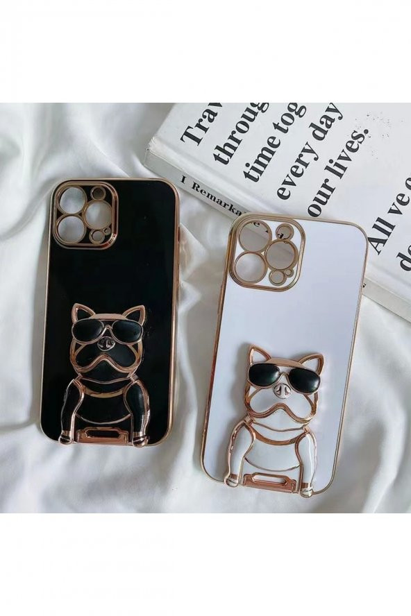 Masa Üstü Sevimli Köpek Standı Telefon Tutucu Yapışkan Özelliği Telefon Kılıfına Yapıştırılır - 2