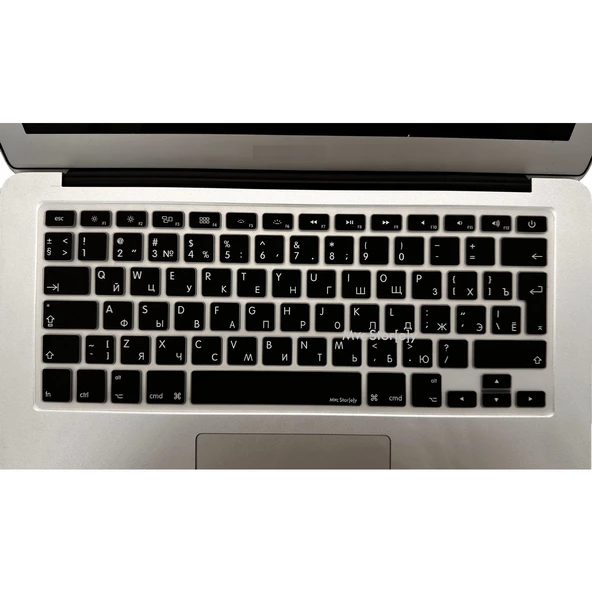 Rusça Klavye Macbook Air Pro Kılıf (Eski USB’li Model 2008/2017 yılı) ile Uyumlu - Resim 4