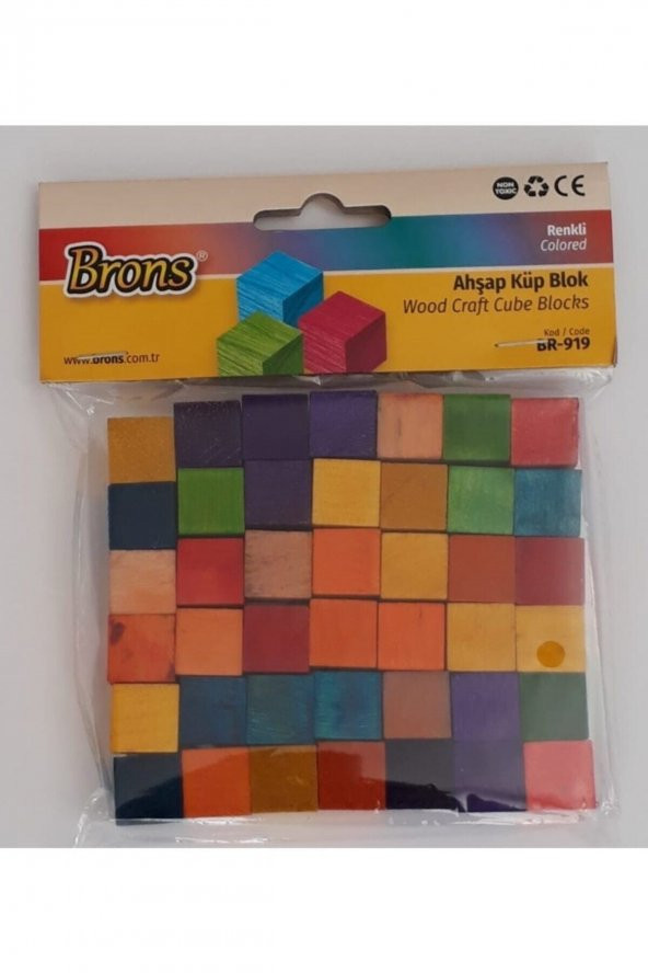 Brons Ahşap Küp Blok Br-919 Renkli Matematiksel Zeka Görsel Zeka Gelismesine Yardımcı Olur.
