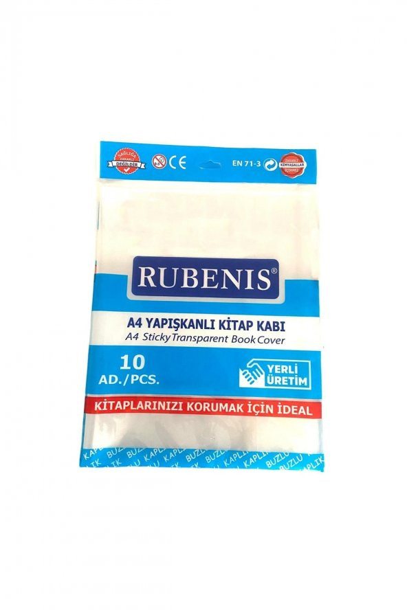 Rubenis A4 Yapışkanlı Buzlu Şeffaf Kitap Kabı 10lu Farklı Renk Seçenekleriyle