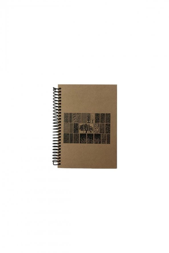 Tokaç A5 Kraft Kapak Spiralli Defter 100 Yaprak Kareli