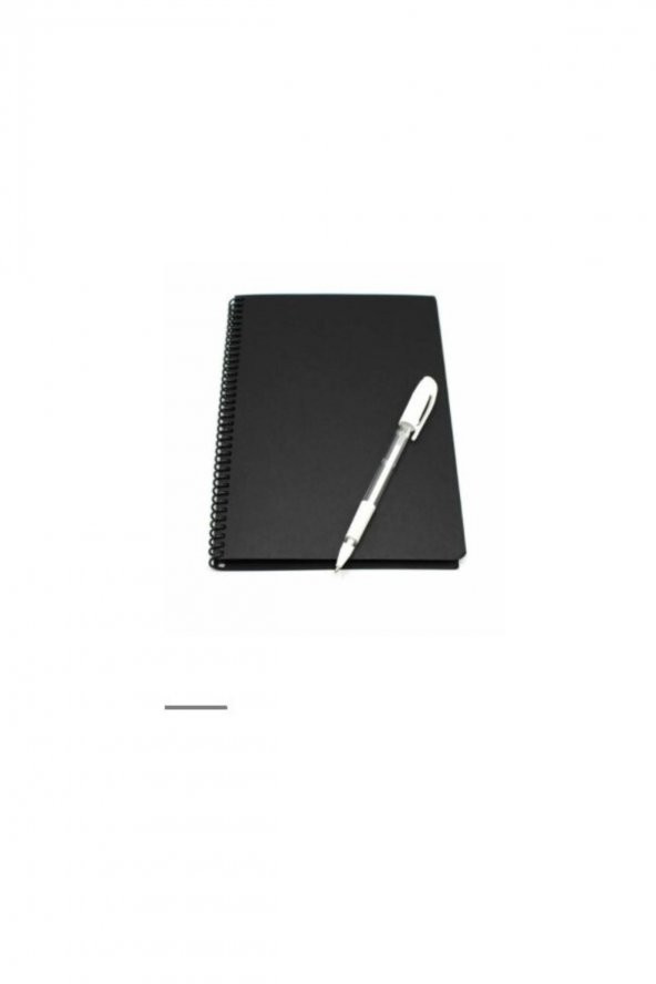 Gürpaş 40 Sayfa 17x24 Cm Siyah Defter Ve Beyaz Kalem