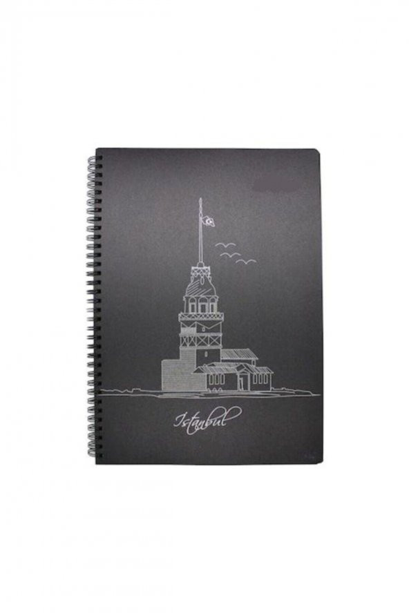 TıkArt Mcolor 50 Yaprak Spiralli Siyah Defter