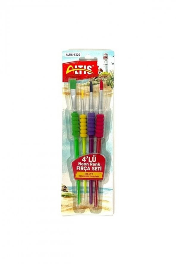 ALTIS Fırça Seti Neon Renk (4 Lü Set) 1320