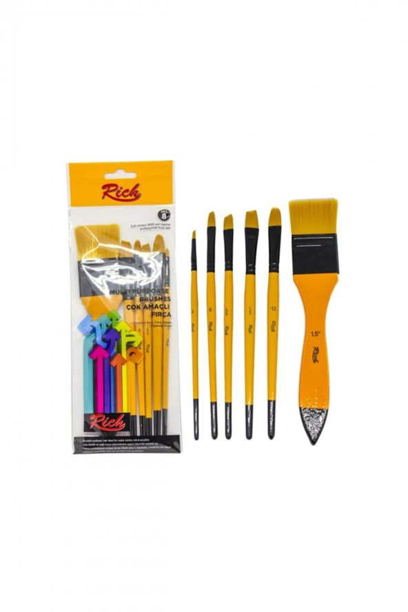 Rich Rıch 6 Lı Zemin Fırçası Seti 03357 No8