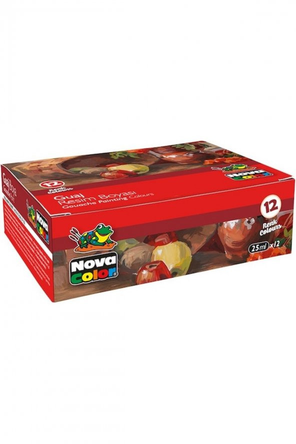 Nova Color Guaj Boya 12 Renk X 25 ml Şişe
