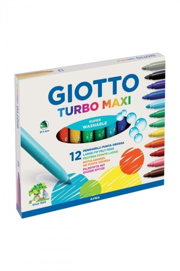 Giotto Turbo Maxi 12Li Keçeli Kalem Seti