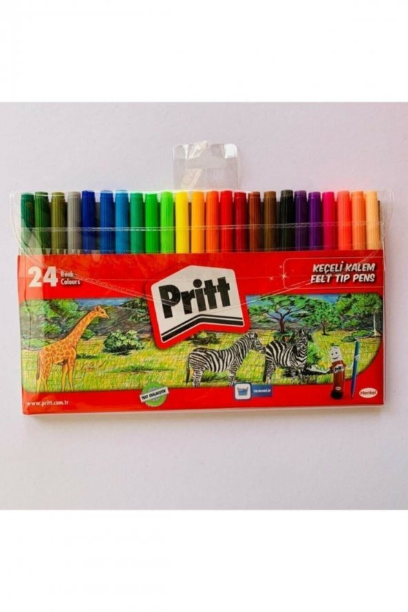 Pritt Keçeli Kalem 24lü 1. Sınıf Kalite yıkanabilir Kalitesi Ile