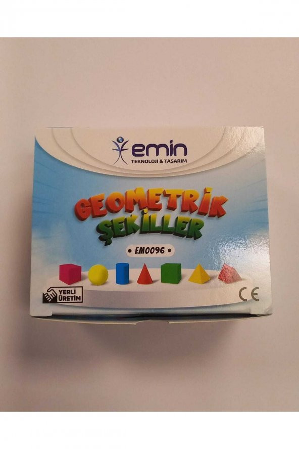 Emin İş Eğitimi 12 Parça Plastik Üç Boyutlu Geometrik Şekiller Seti