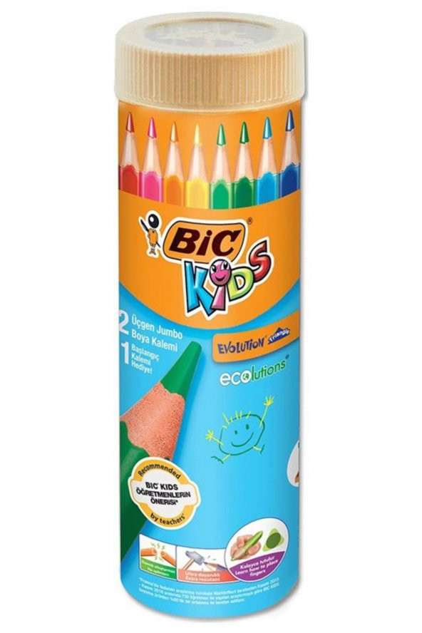 Bic Evolutıon 12 1 Üçgen Jombo Boya Kalemi 958192