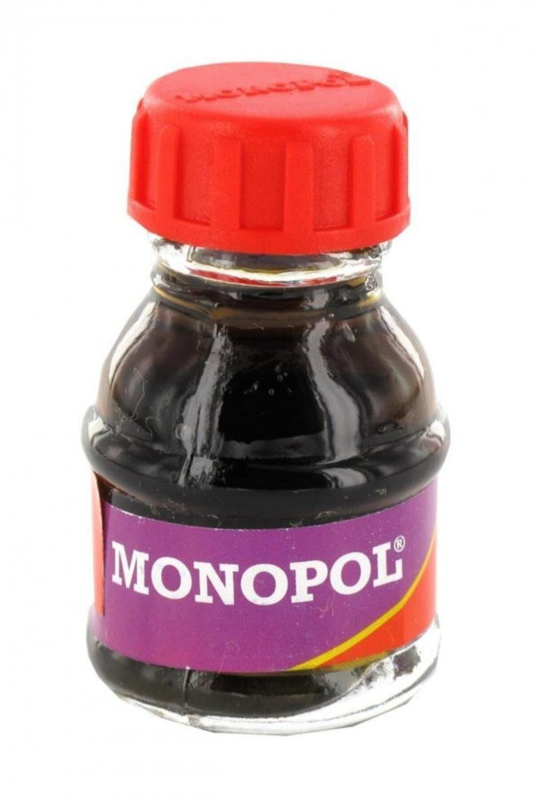 Monopol Çini Mürekkebi Cam Şişede Kırmızı