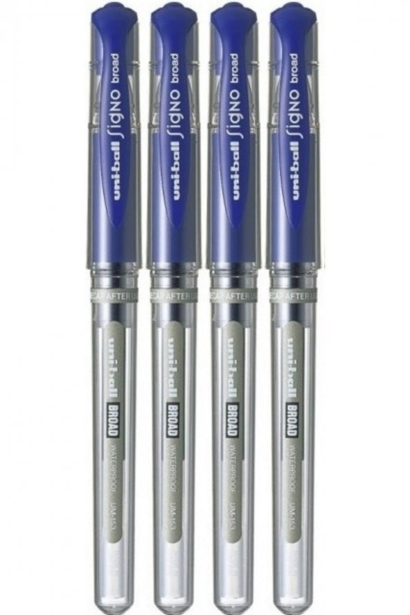 Mahi Max Uni-ball 4 Adet Mavi Signo Broad 1.0 Imza Kalemi Um-153