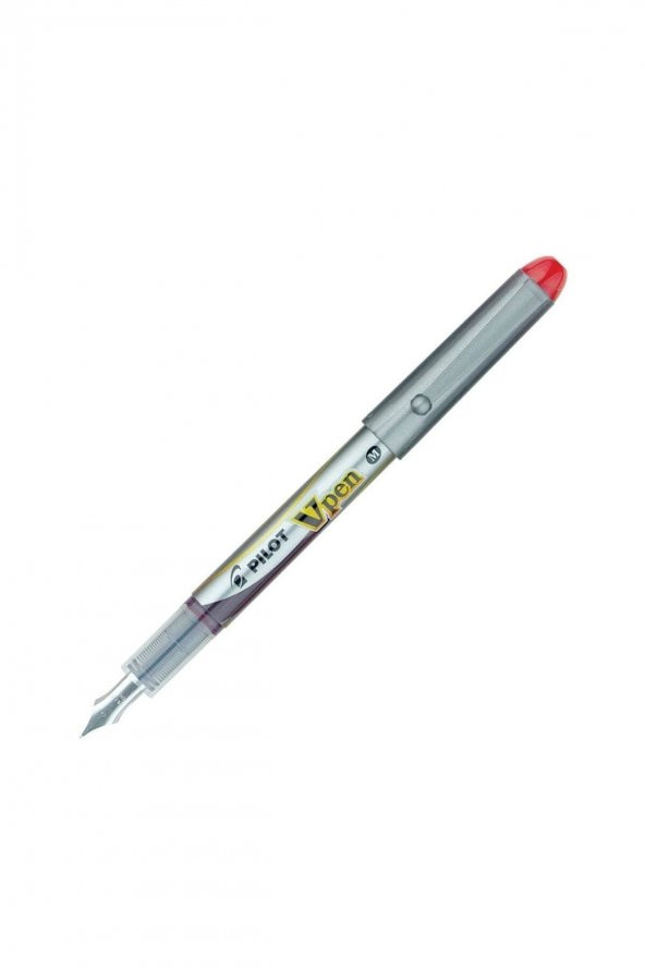 Pilot V-pen Dolma Kalem Silver M Kırmızı