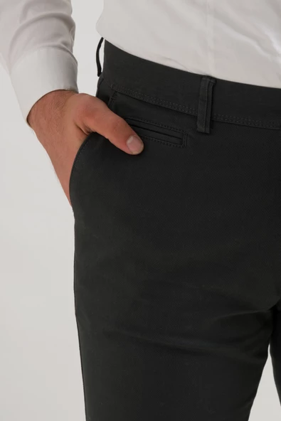 Notra Klasik Kesim Kışlık Gabardin Kumaş Likralı Boru Paça Erkek Pantolon - 9