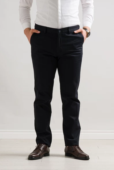 Notra Klasik Kesim Kışlık Gabardin Kumaş Likralı Boru Paça Erkek Pantolon