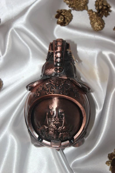 Küllük Metal Fil Hortumu Figürlü Kül Tablası - Resim 9